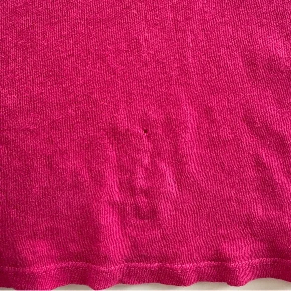 MOTHER Bright Pink Tee with Daisy and Confused Graphic - Picture 7 of 8